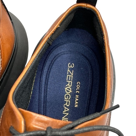 COLE HAAN 3.Zerogrand Wingtip Oxford Leather British Tan Men's Shoes Size 12M - Picture 13 of 16